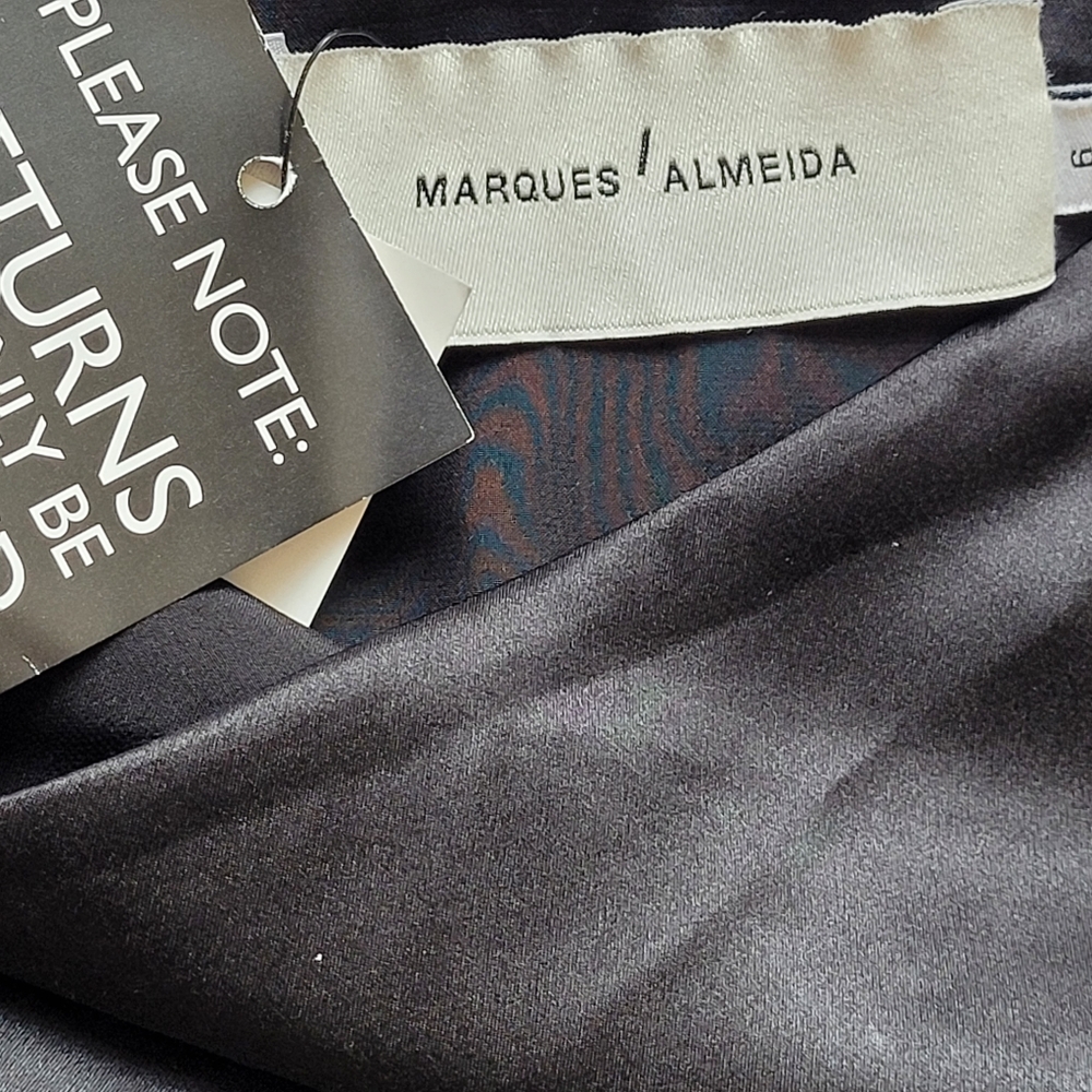 Marques Almeida A-symmetrical midi silk-satin skirt size-6 NWT - Picture 6 of 7
